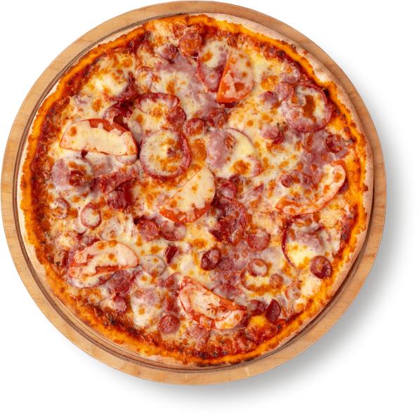 Isolated Pizza on White